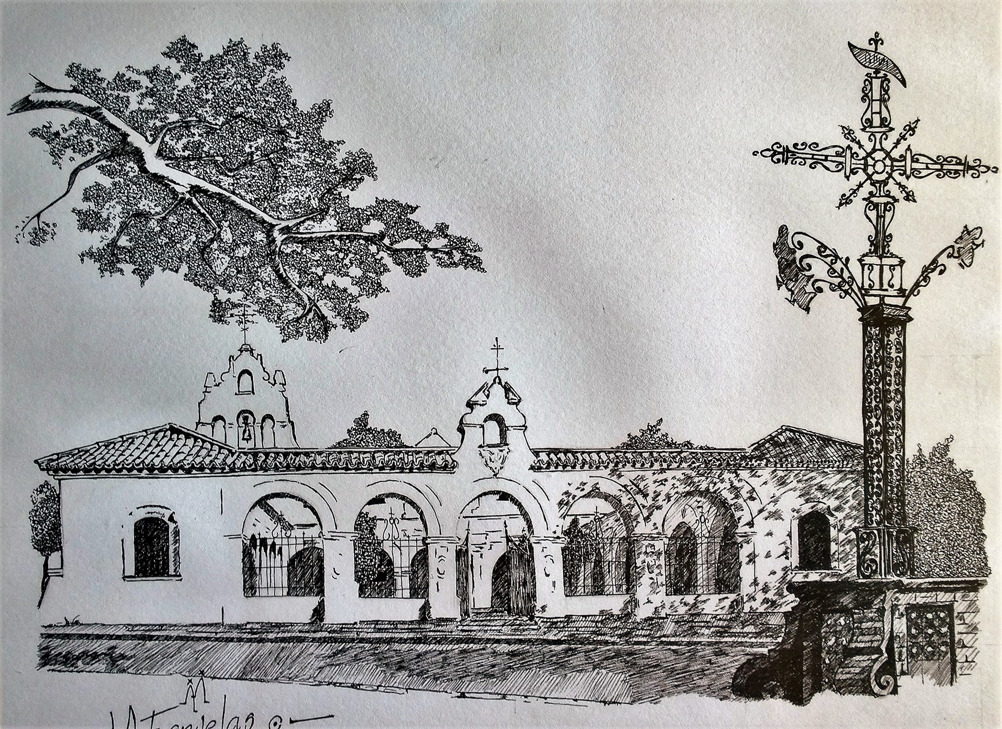 Ermita de La Cinta (Huelva) a plumilla