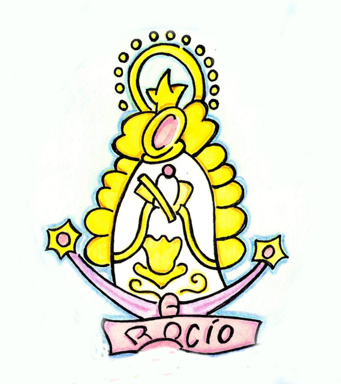 Imagen infantil de la Virgen del Rocío
