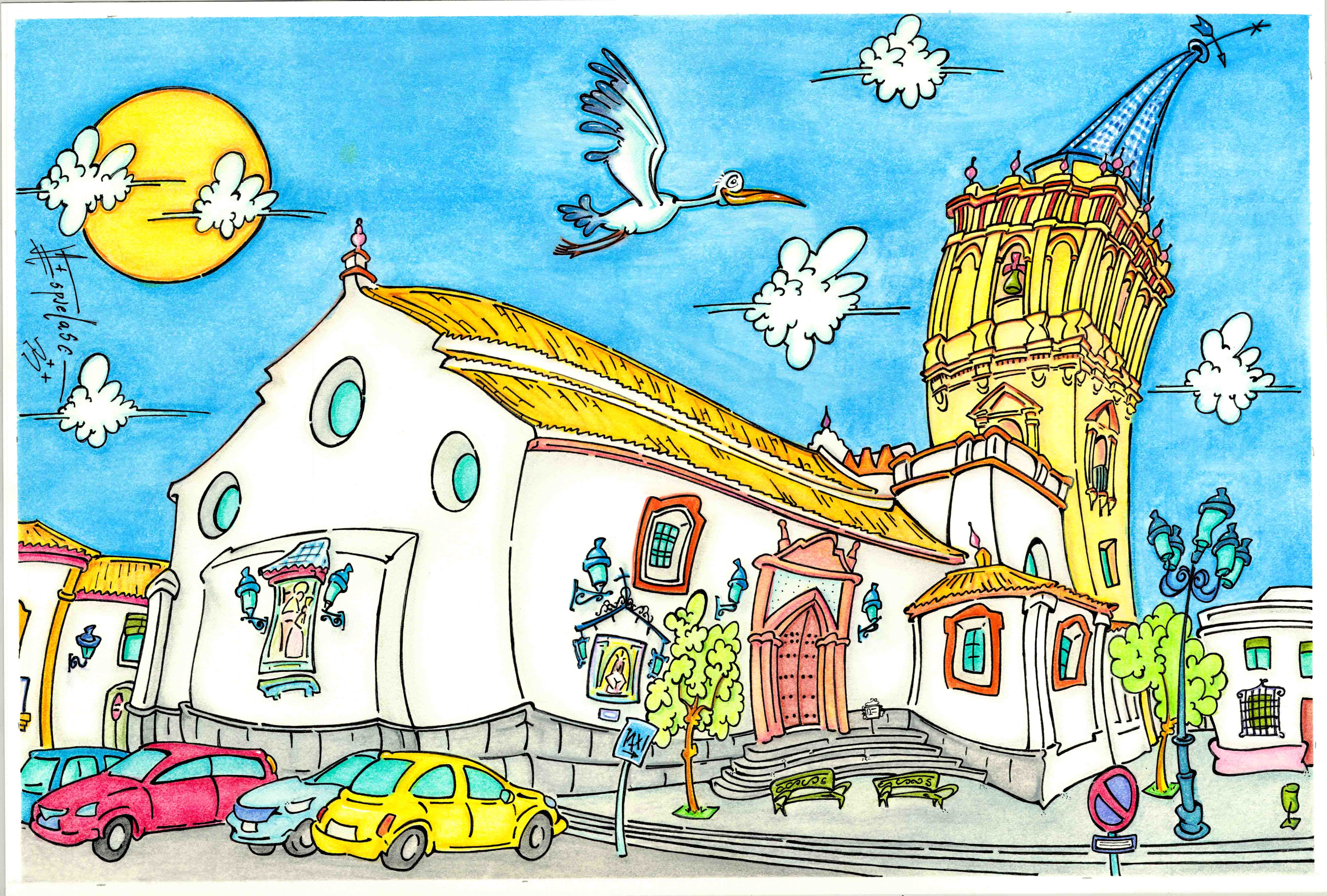 Torre e Iglesia de San Bartolomé en Beas