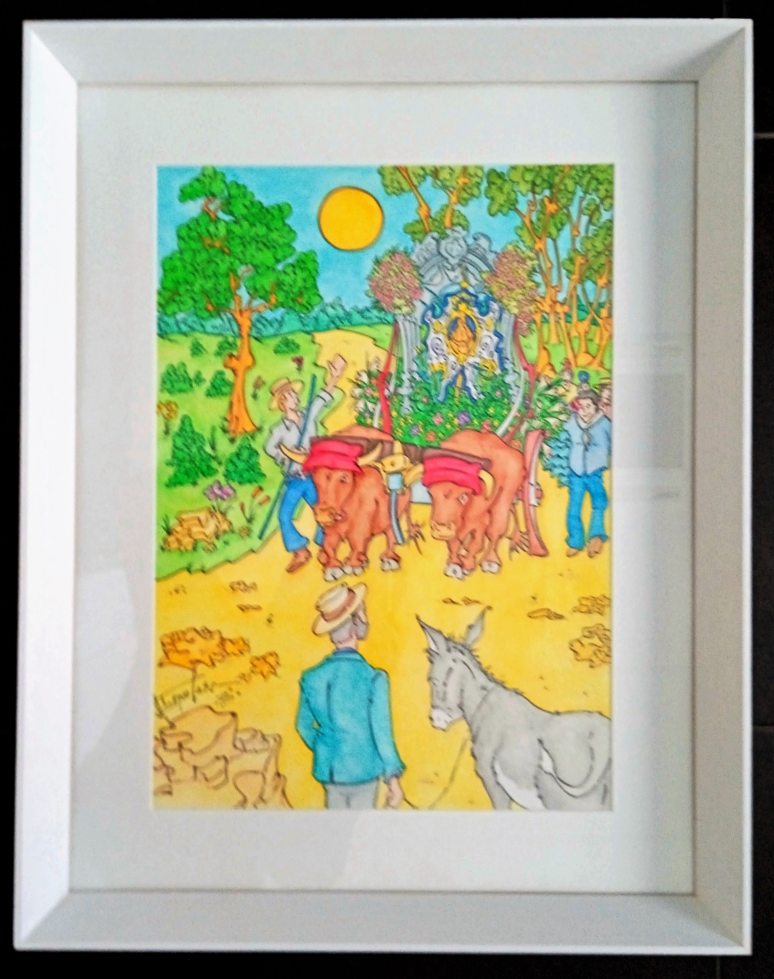 Platero y el Rocío enmarcado