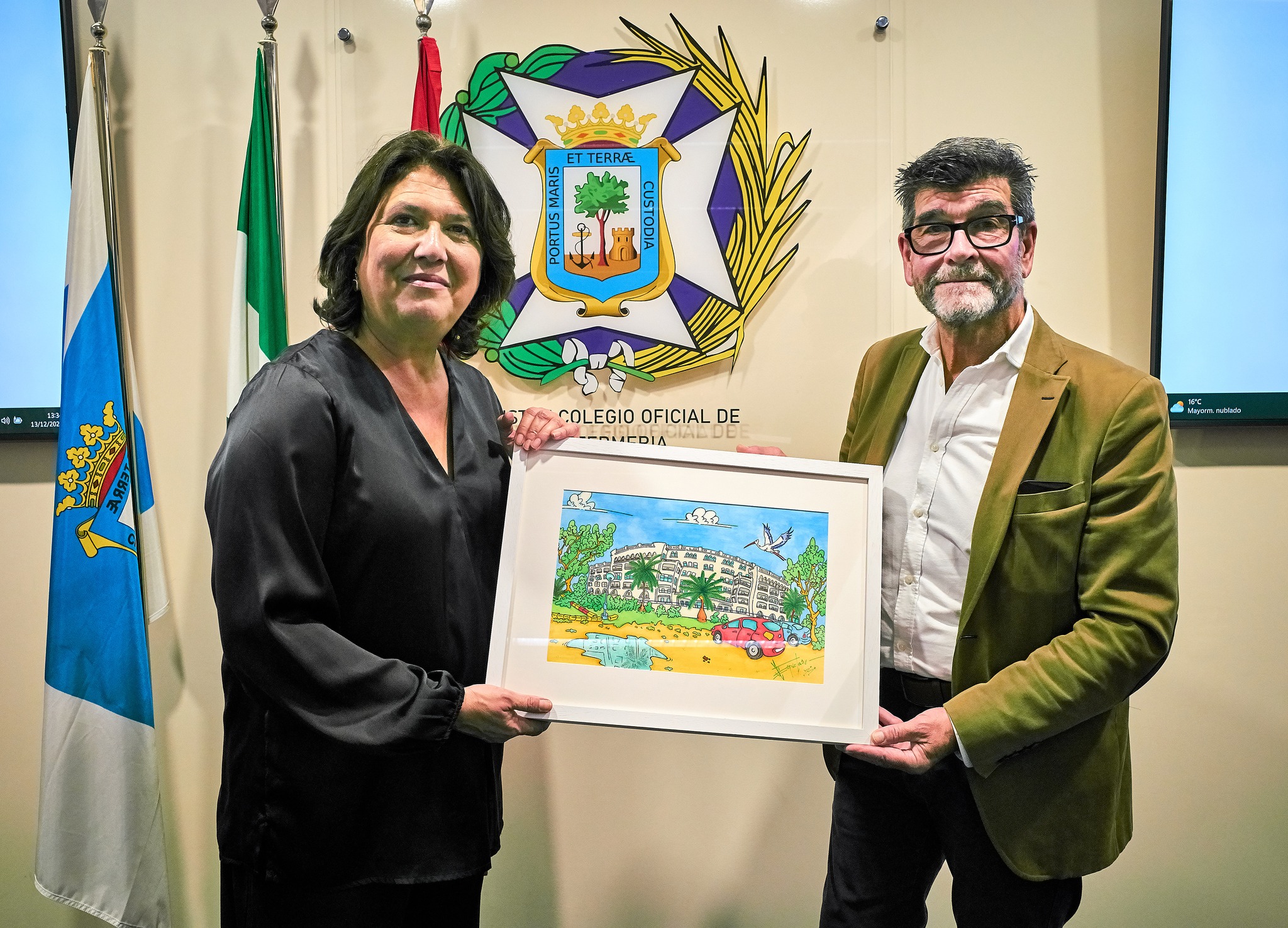 Con Patricia Mauri presidenta del Colegio