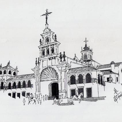 Ermita de La Virgen del Rocío , Almonte (Huelva) Plumilla