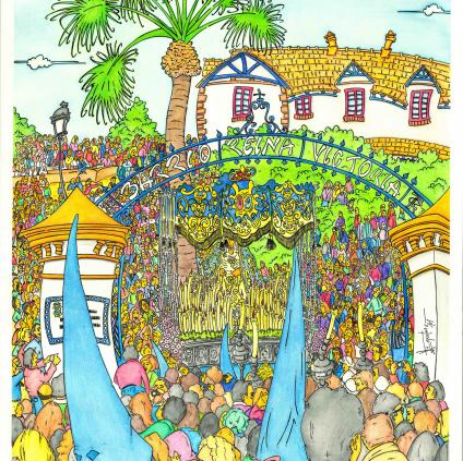 Ilustración para cartel de Semana Santa de Teleonuba