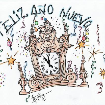 Ilustración para felicitación de Navidad del diario Huelva Información