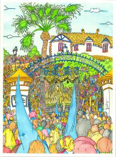 Ilustración para cartel de Semana Santa de Teleonuba