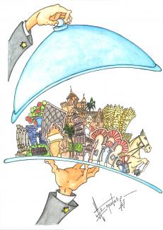 Ilustración para promoción de turismo de Cordoba del Grupo Joly